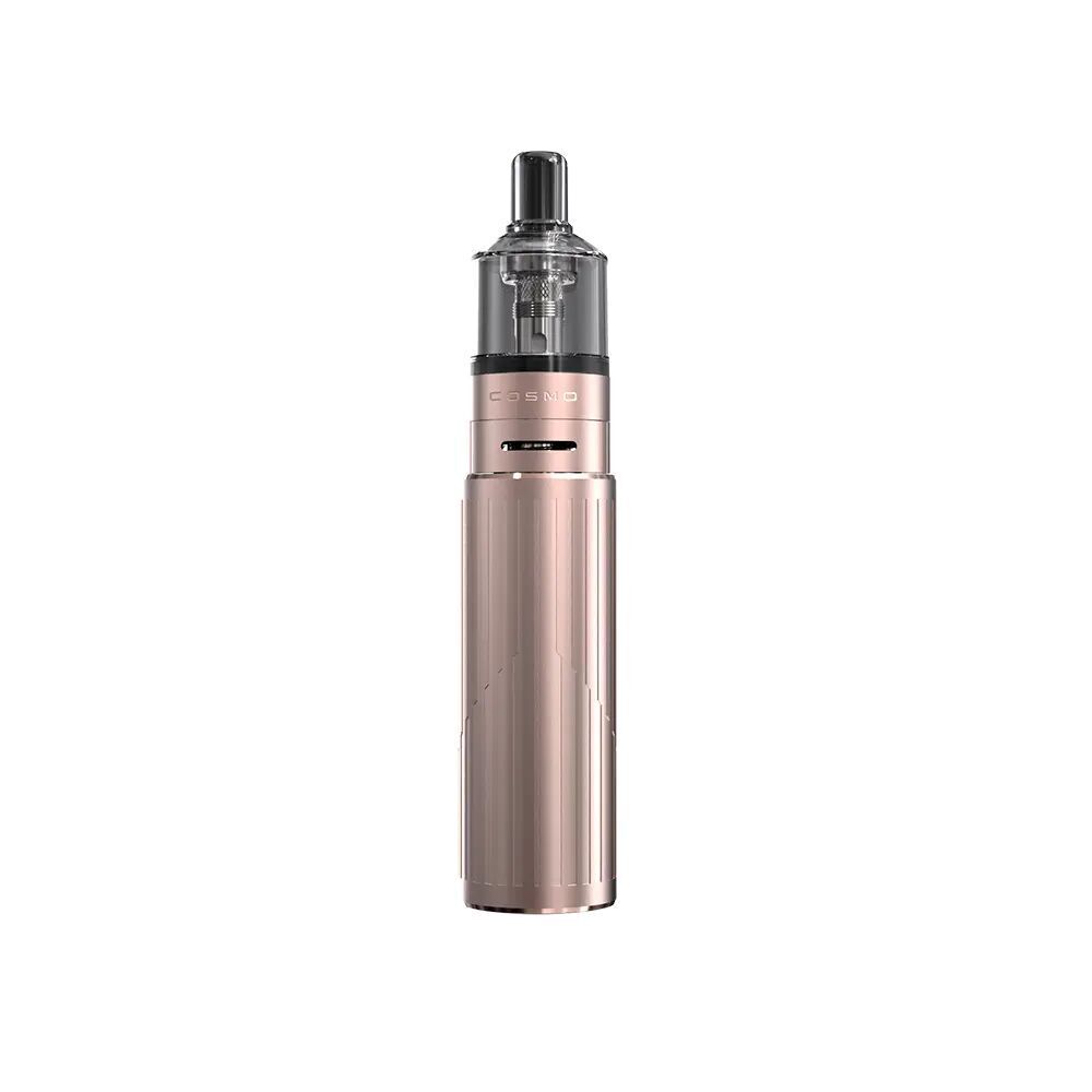 Vaptio Cosmo Prime Kit in Rose Gold mit transparentem Tank und glänzender Oberfläche