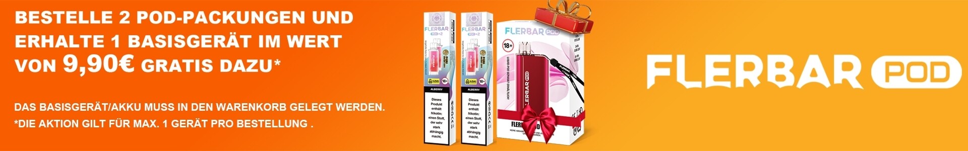 Flerbar Pods 2+1 Gratis Flerbar Akku Aktion