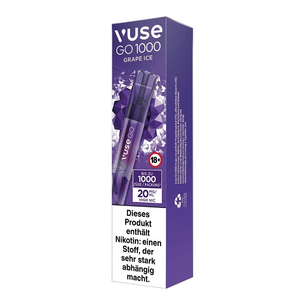 Grape Ice 20mg - Vuse GO 1000 Einweg Grape Ice 20mg - Vuse GO 1000 Einweg