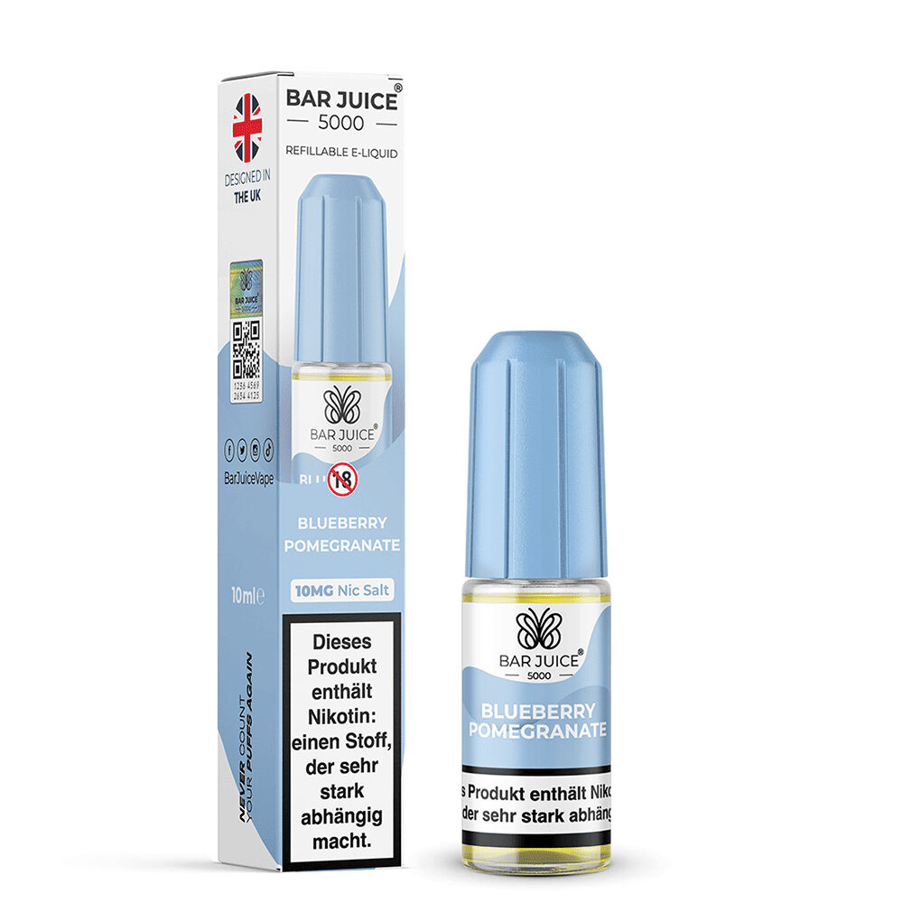 Bar Juice 5000 Nikotinsalz Liquid - Blueberry Pomegranate Bar Juice 5000 Nikotinsalz Liquid - Blueberry Pomegranate