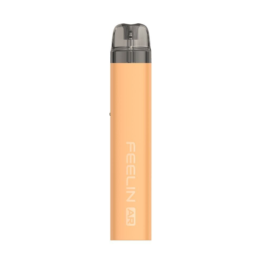 Nevoks Feelin AR Pod Kit Melon Orange Nevoks Feelin AR Pod Kit in der Farbe Melon Orange, schlankes Design mit schwarzem Mundstück und dem Schriftzug "Feelin AR" auf der Vorderseite.