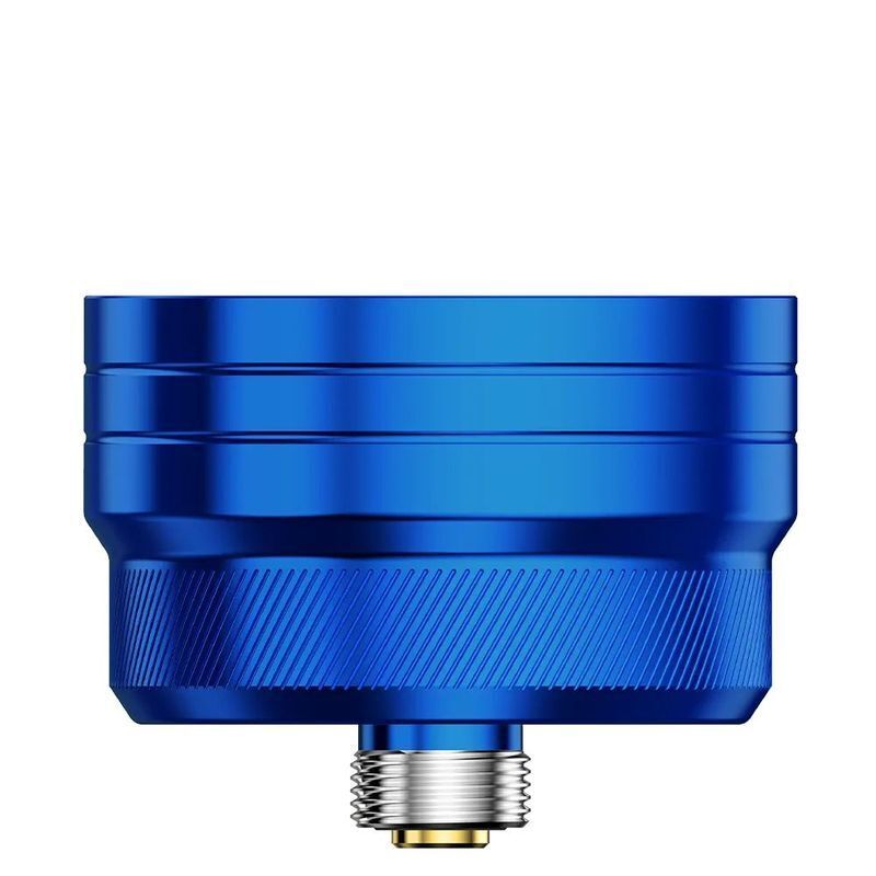 Geekvape Aegis Eteno 510 Adapter Blauer Geekvape Aegis Eteno 510 Adapter aus Metall mit Riffelungen und silbernem Gewindeanschluss.