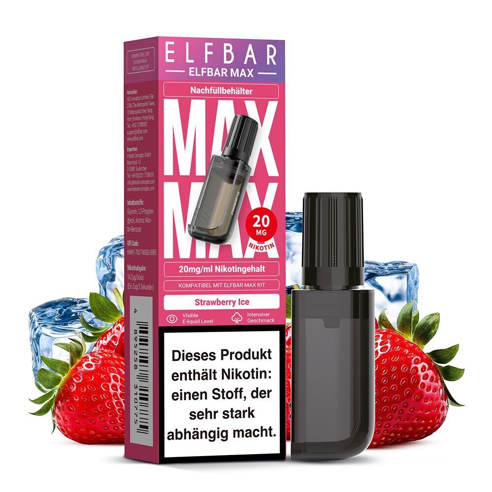 Elfbar Max Pod Strawberry Ice 20 mg gnstig kaufen! Elfbar Max Pod Strawberry Ice 20 mg gnstig kaufen!