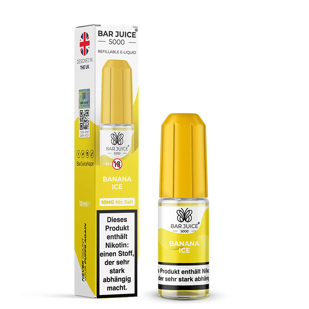 Bar Juice 5000 Nikotinsalz Liquid - Banana Ice Bar Juice 5000 Nikotinsalz Liquid - Banana Ice