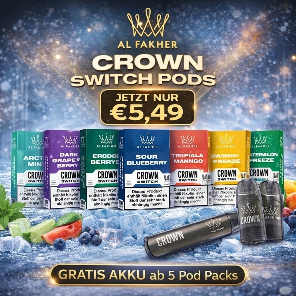 Al Fakher Crown Switch Pods - 18mg Nikotinsalz