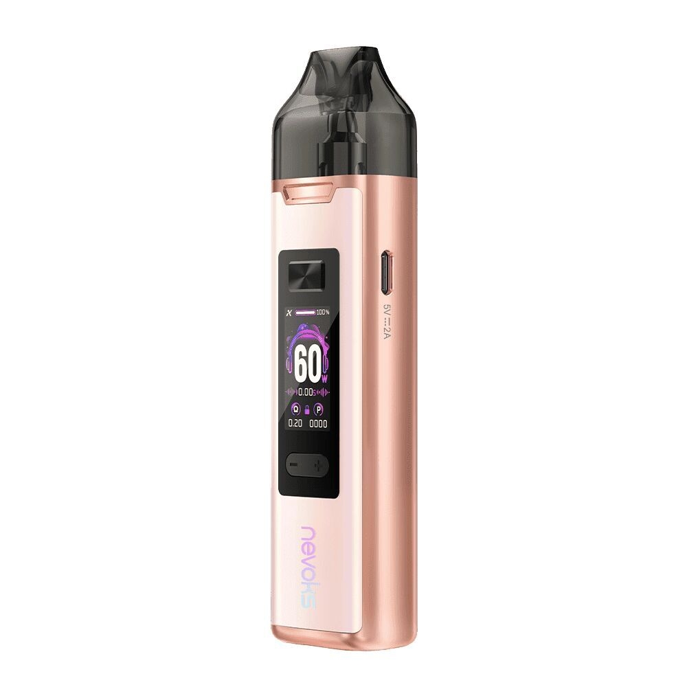 Nevoks Feelin XR Pro Pod Kit in Sparkling Pink mit digitalem Display, sichtbarem Liquidfüllstand und seitlichem USB-Anschluss