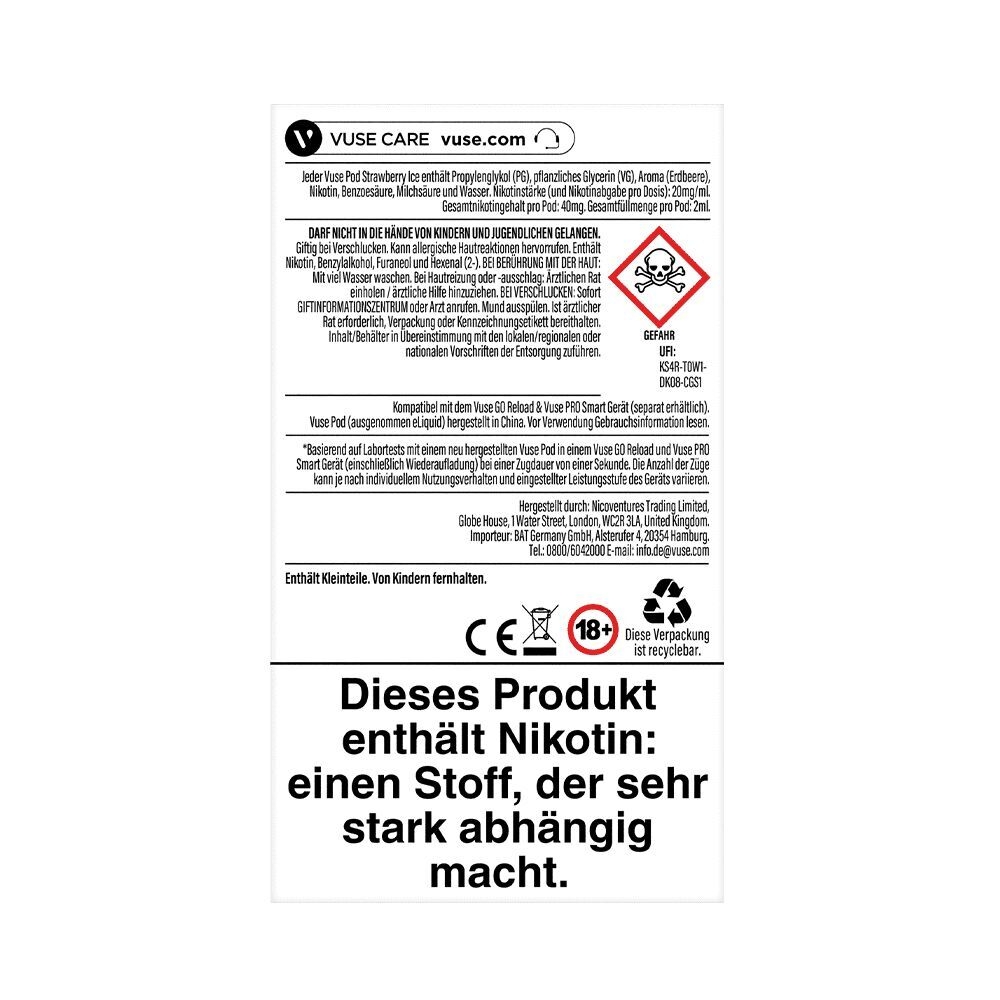 Vuse Pods - Strawberry Ice 20mg