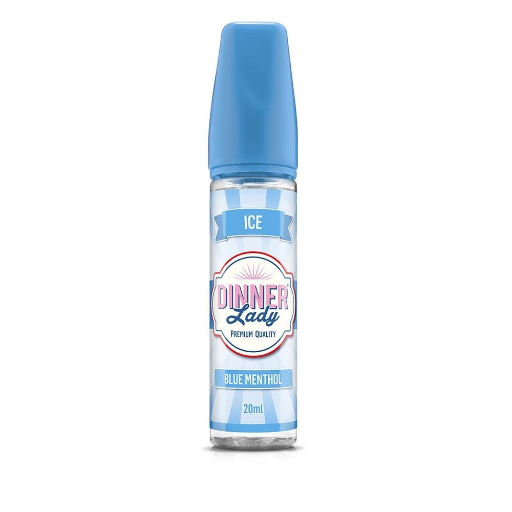 Aroma Blue Menthol von Dinner Lady Dinner Lady Aroma Blue Menthol Flasche mit blauem Deckel, Label mit Text ICE und Blue Menthol, 20 ml Fassungsvermögen