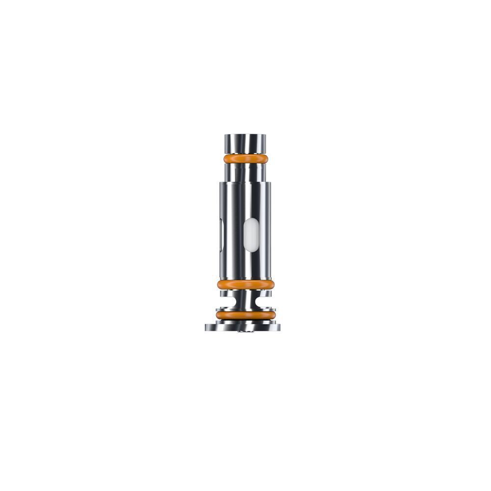 Joyetech EN 1,2 Ohm Verdampferkopf Joyetech EN Verdampferkopf 1,2 Ohm in glänzendem Silber mit zwei orangefarbenen Dichtungsringen und ovalen Aussparungen.