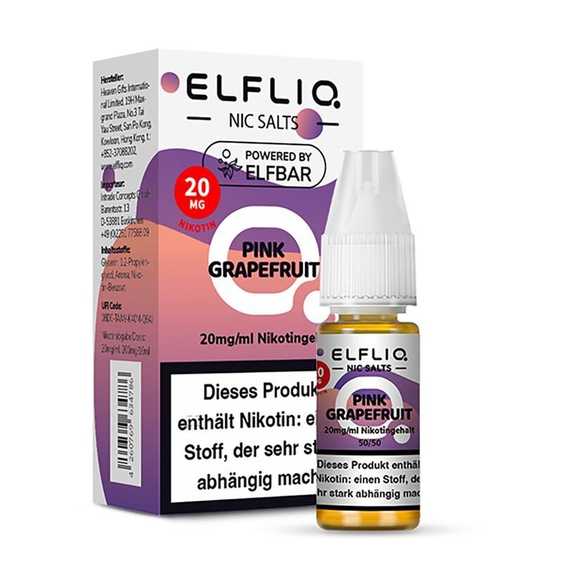 Liquid Pink Grapefruit mit 20mg Nikotin von Elfliq by Elfbar