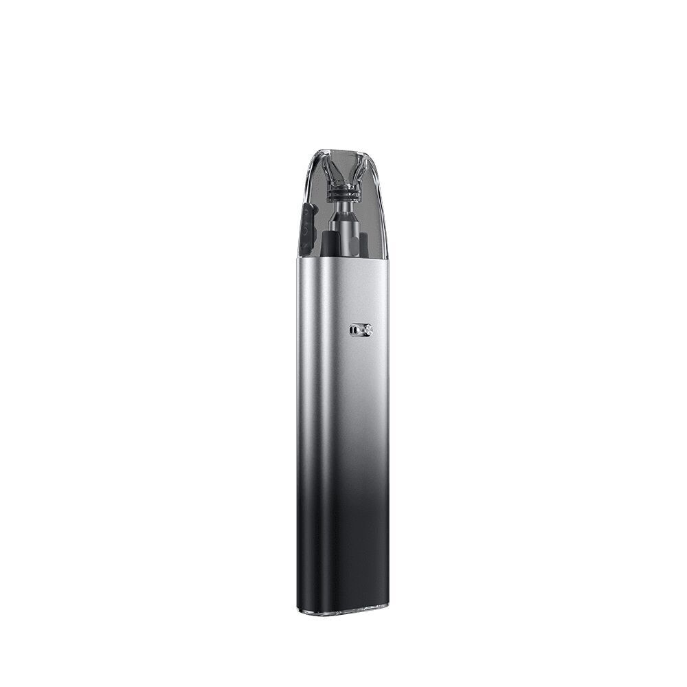 Voopoo Argus G2 Mini Pod Kit - Moonlit Gray Voopoo Argus G2 Mini Pod Kit in Moonlit Gray mit transparentem Pod-Tank, schlankem Design und kleinem Display auf der Vorderseite.