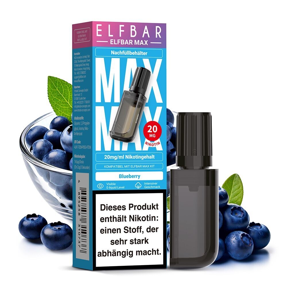 Elfbar Max Blueberry Liquid Pods Elfbar Max Liquid Pods - Alle Sorten - 20mg