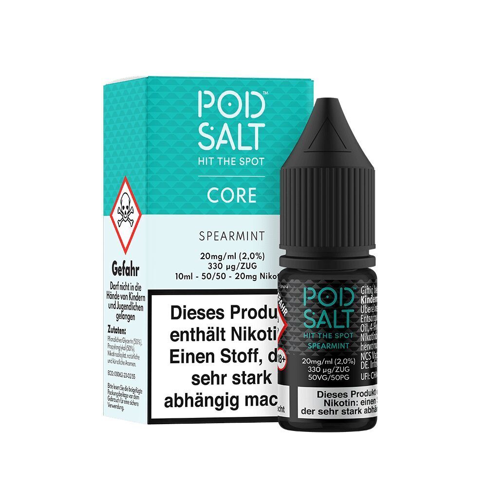 Liquid Spearmint mit 20mg Nikotin von Pod Salt Core Liquid Spearmint mit 20mg Nikotin von Pod Salt Core