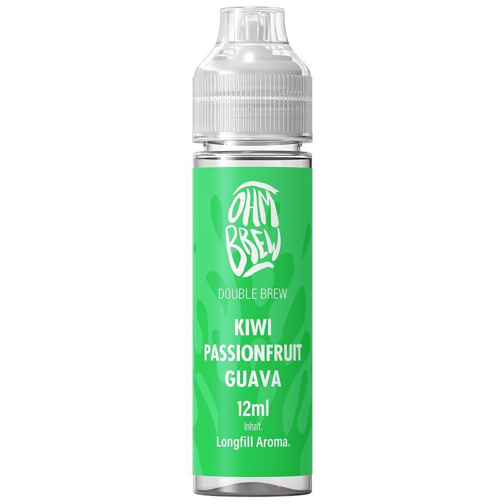 Aroma Kiwi Passionsfrucht Guava von Ohm Brew Ohm Brew Aroma Flasche mit grünem Etikett für Kiwi Passionsfrucht Guava, 12 ml, Longfill Aroma
