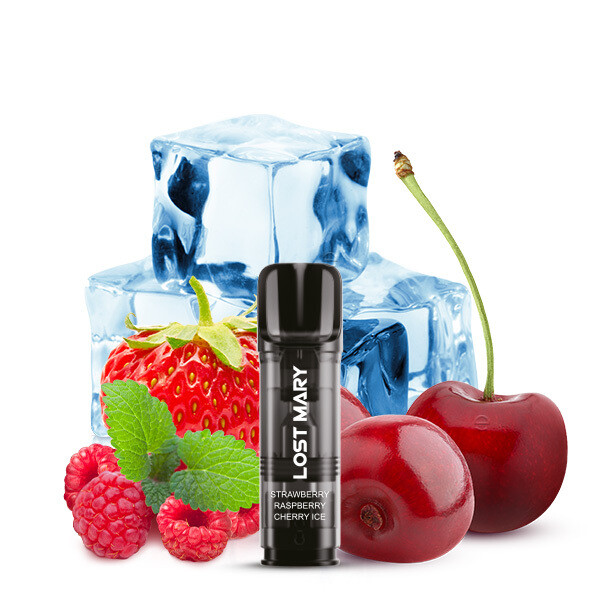 Srawberry Raspberry Cherry Ice 20mg - Lost Mary Tappo Pods