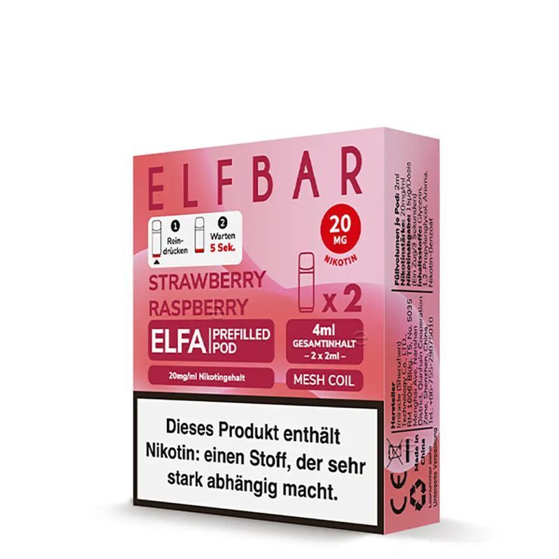 Strawberry Raspberry Pods für Elfa von Elf Bar Prefilled Pods