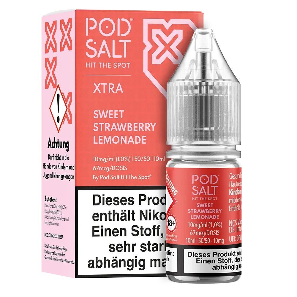 Liquid Sweet Strawberry Lemonade von Pod Salt Xtra