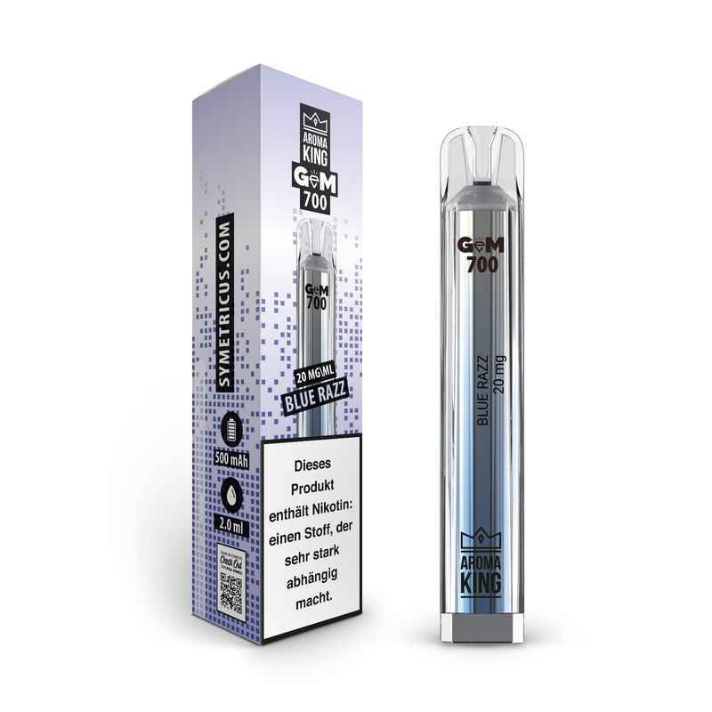 Blue Razz 20mg - Aroma King Gem 700 E-Shisha Blue Razz 20mg - Aroma King Gem 700 E-Shisha
