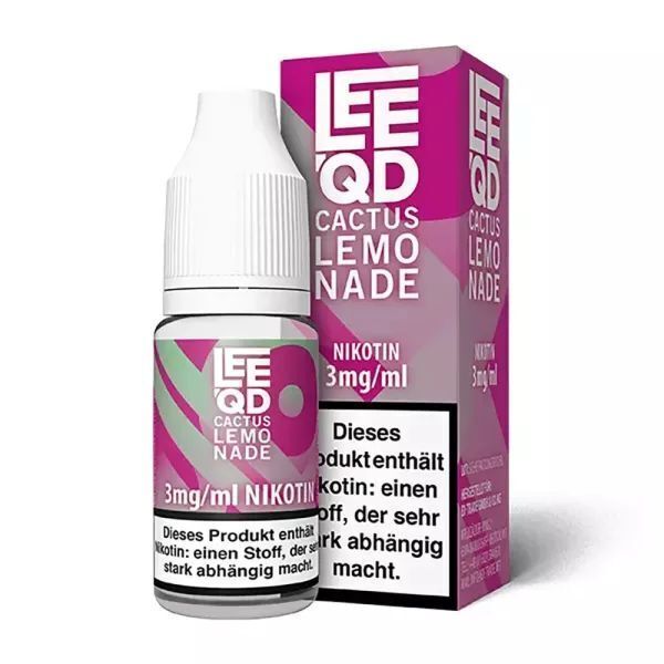 Liquid Crazy Cactus Lemonade - Leeqd LeeQd Crazy Cactus Lemonade Liquidflasche mit Box, Nikotin 3mg/ml, Warnhinweis zu Nikotinabhängigkeit sichtbar