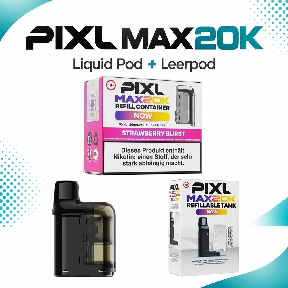 Pixl Max 20K Pods - Strawberry Burst 20mg