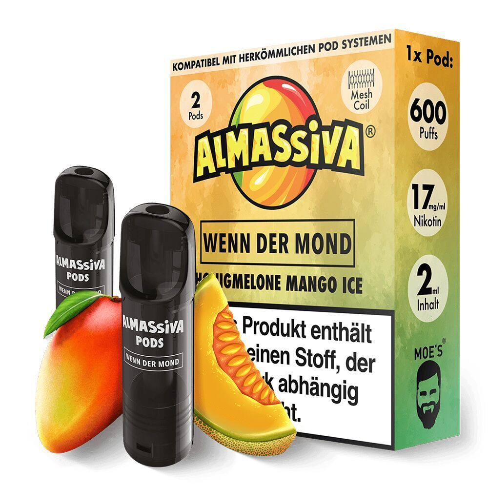 Al Massiva Pods Wenn der Mond 17 mg | 2er-Pack | ELFA Al Massiva Pods Wenn der Mond 17 mg | 2er-Pack | ELFA