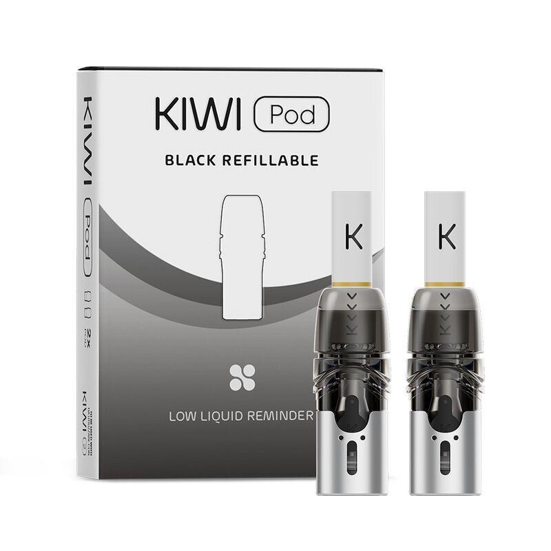 2 Ersatzpods mit Filter 0,8 Ohm Schwarz von Kiwi
