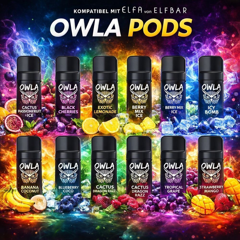 Owla Pods - 10mg & 20mg Nikotinsalz Owla Pods - 10mg & 20mg Nikotinsalz