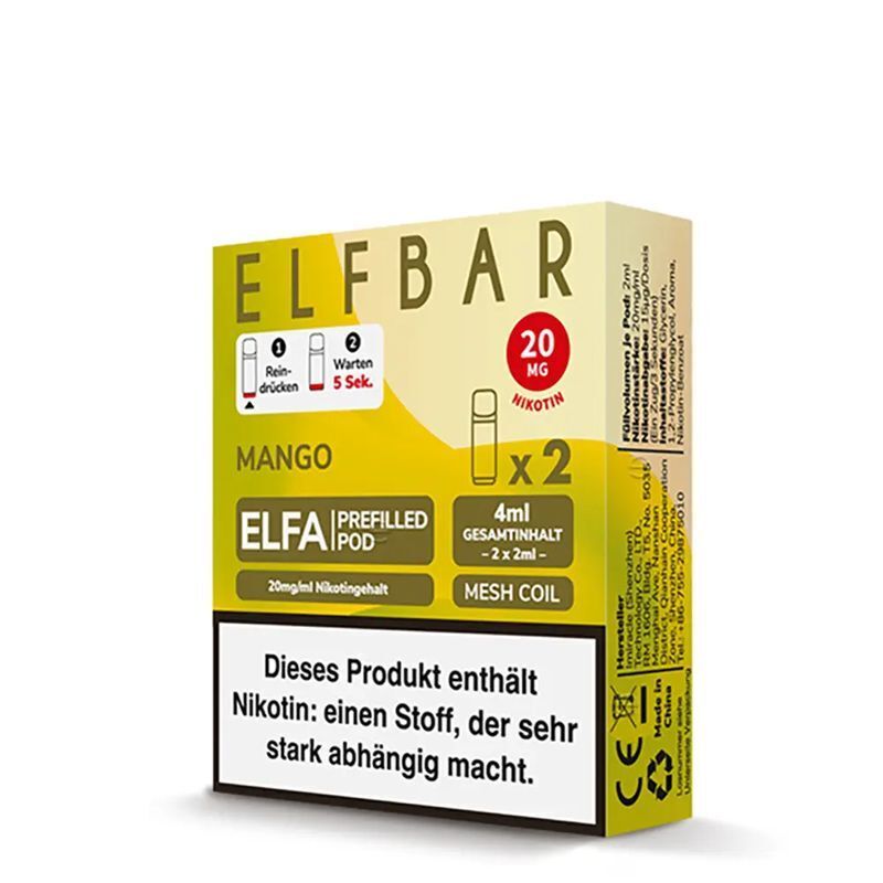 Mango Pods für Elfa von Elf Bar Prefilled Pods