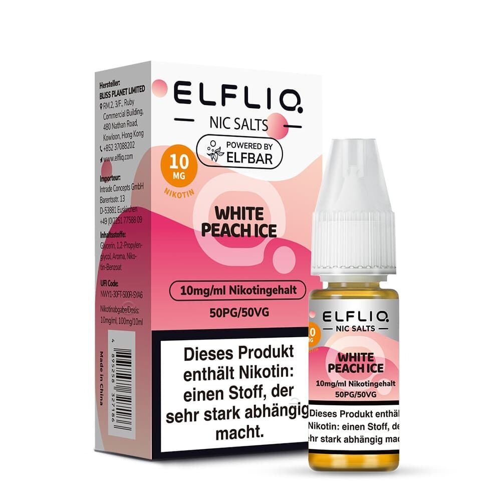 ELQ141_2 Elfliq Nikotinsalz - White Peach Ice