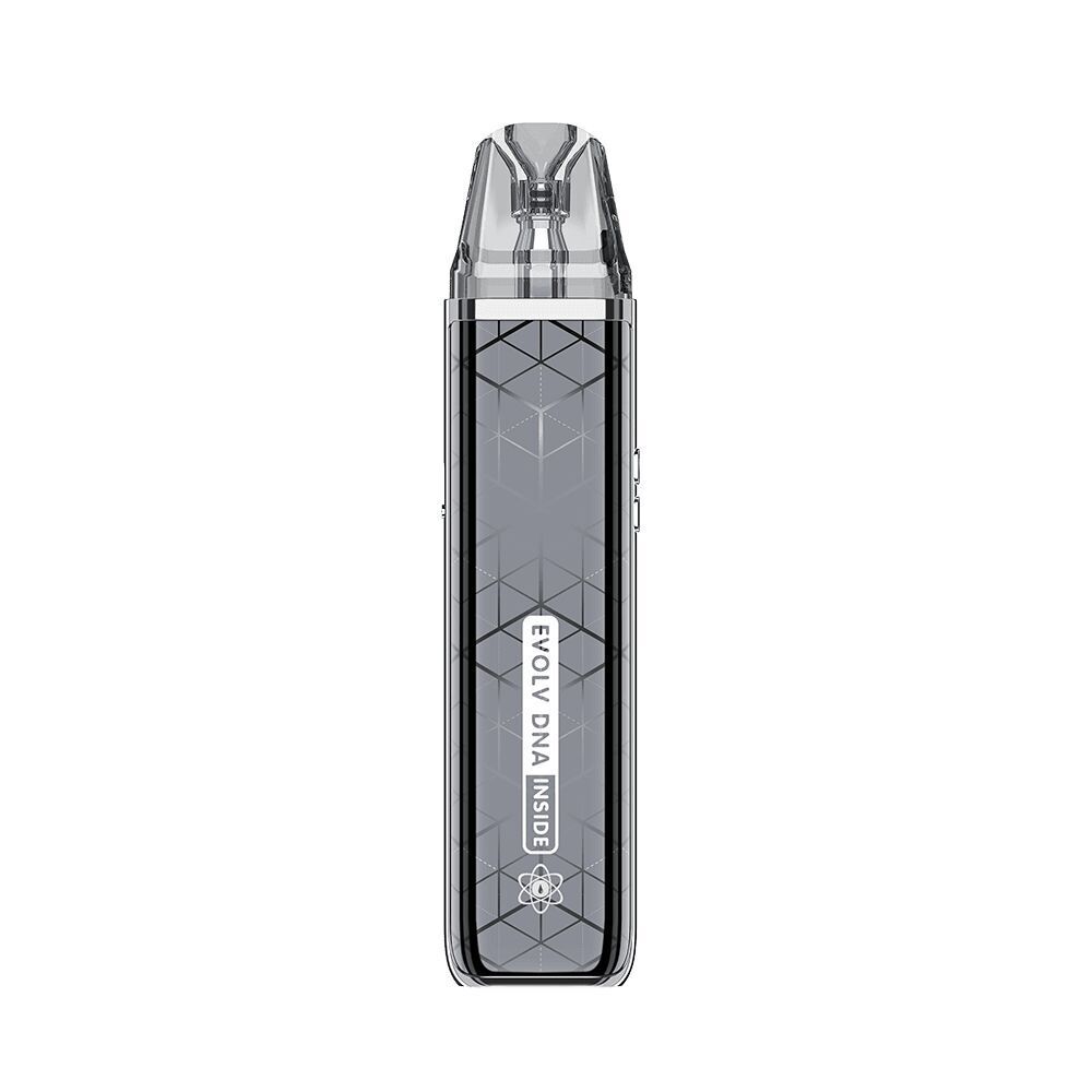 Oxva Xlim Pro 2 DNA Pod Kit - Nebula Gray Oxva Xlim Pro 2 DNA Pod Kit in Nebula Gray mit geometrischem Muster und der Aufschrift "EVOLV DNA INSIDE" auf der Vorderseite