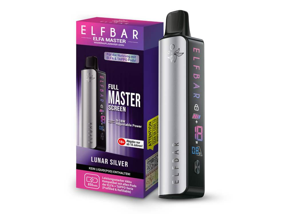 Elfbar Elfa Master Pod Kit | 850mAh | Farbdisplay Elfbar Elfa Master Pod Kit | 850mAh | Farbdisplay
