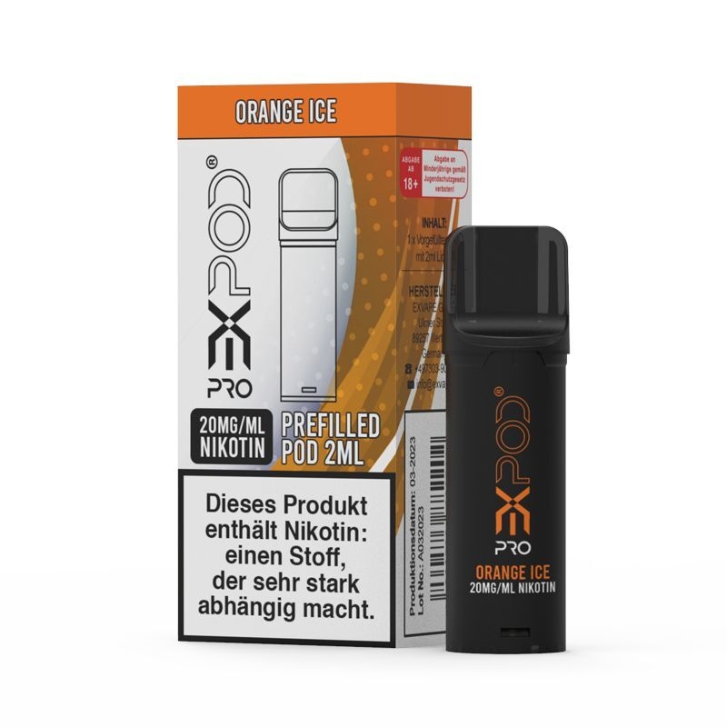 Orange Ice mit 20mg Nikotin Expod Pro Pods Orange Ice mit 20mg Nikotin Expod Pro Pods