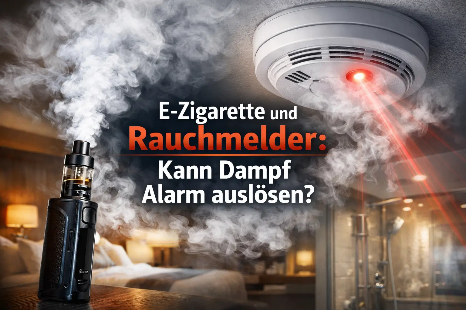 E-Zigarette und Rauchmelder: Kann Dampf einen Alarm auslösen?