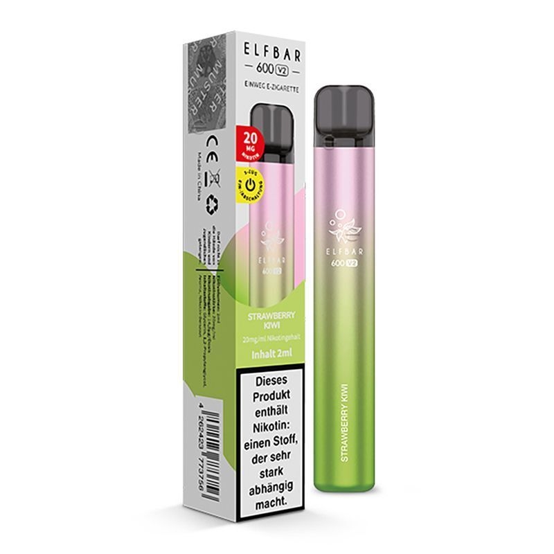 Strawberry Kiwi mit 20mg Nikotin Elf Bar V2 E-Shisha Strawberry Kiwi mit 20mg Nikotin Elf Bar V2 E-Shisha
