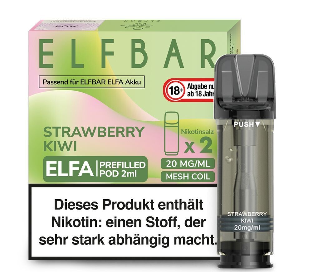 Strawberry Kiwi mit 20mg Nikotin Elfa Pods von Elf Bar