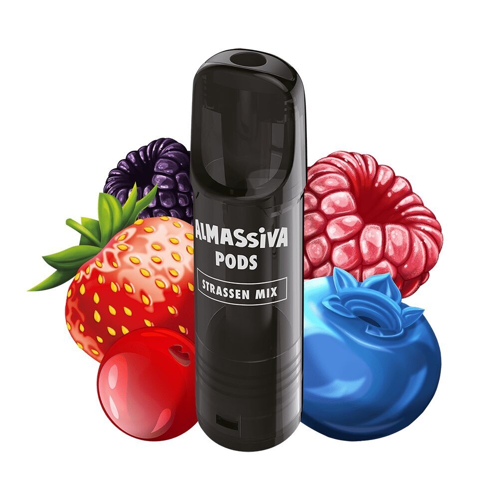 Strassen Mix 17mg - Al Massiva Pods, Beere, Obst, Produzieren, Flasche, Kosmetik