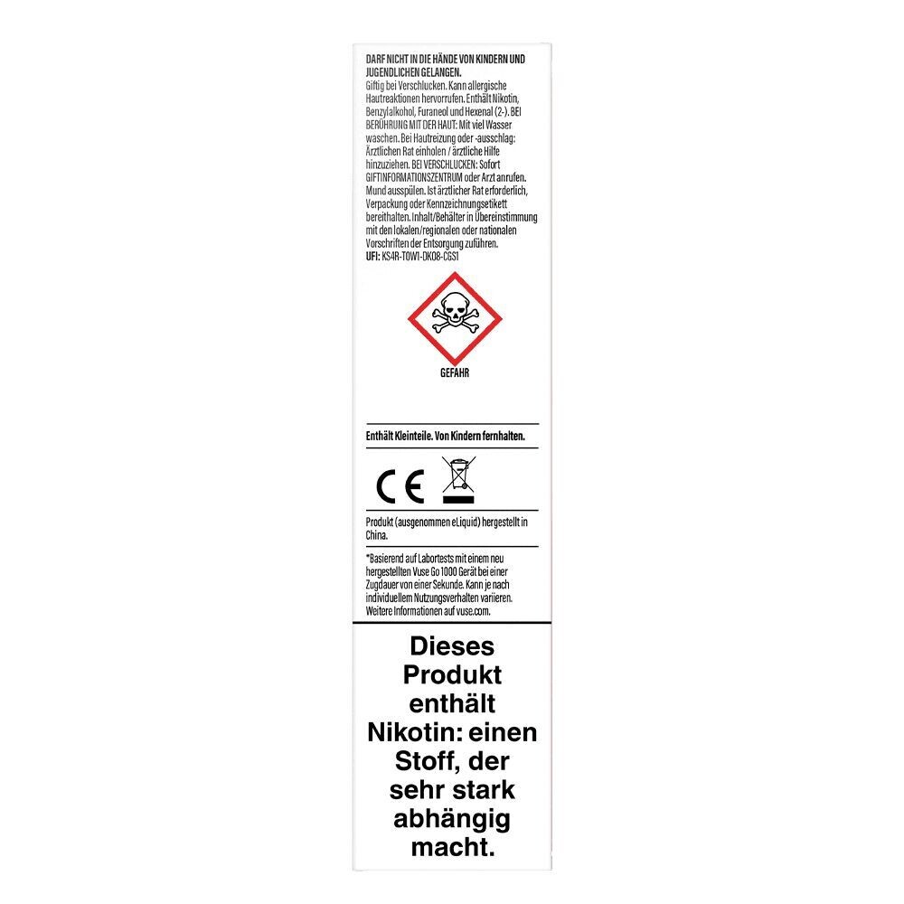 Strawberry Ice 20mg - Vuse GO 1000 Einweg