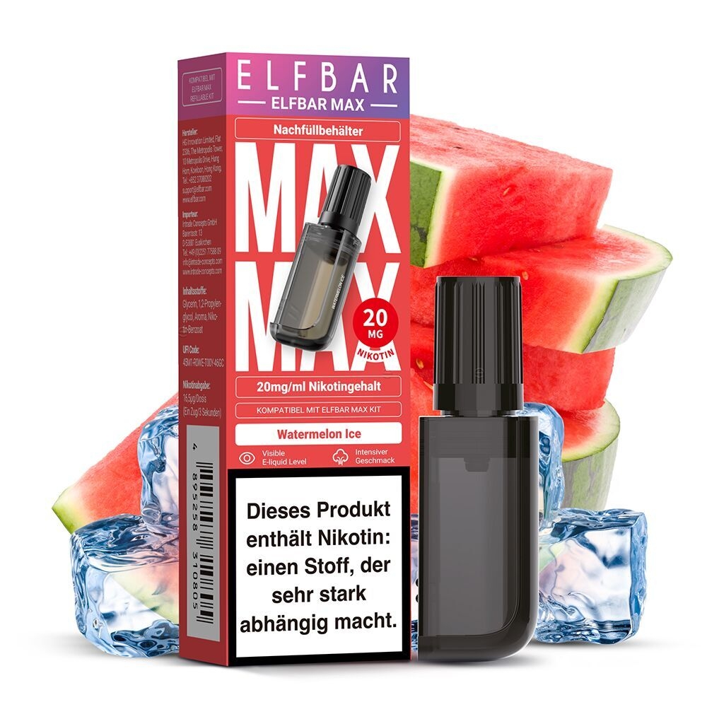 Elfbar Max Watermelon Ice Liquid Pods Elfbar Max Liquid Pods - Alle Sorten - 20mg