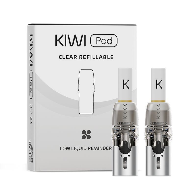 Kiwi 2 Ersatzpods mit Filter 0,8 Ohm Transparent
