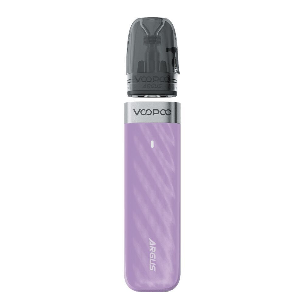 Voopoo Argus Z2 Pod Kit - Lavender Voopoo Argus Z2 Pod Kit in Lavendelfarbe, länglicher Korpus, leicht strukturiert, mit abnehmbarem dunklem Pod und Voopoo-Logo.