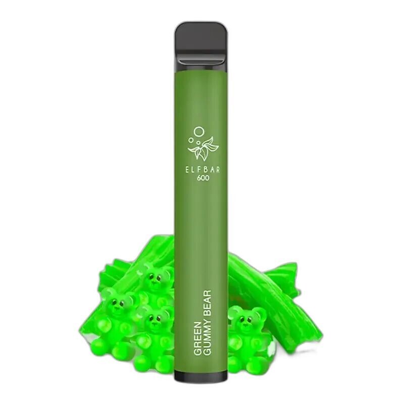 Elfbar 600 E-Shisha Green Gummy Bear mit 20mg Nikotin