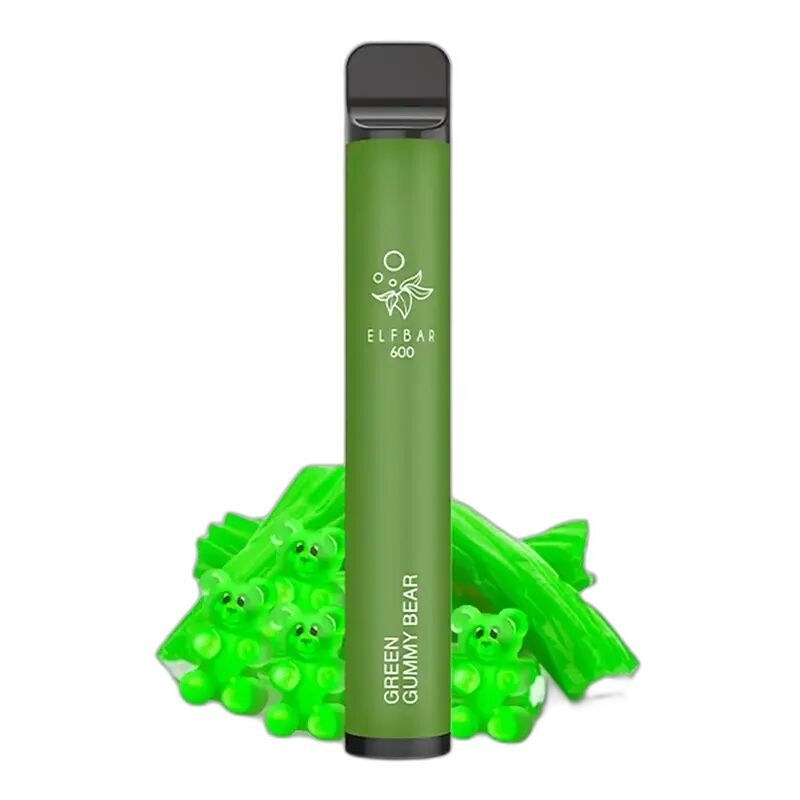 Elfbar 600 E-Shisha Green Gummy Bear mit 20mg Nikotin Elfbar 600 E-Shisha Green Gummy Bear mit 20mg Nikotin