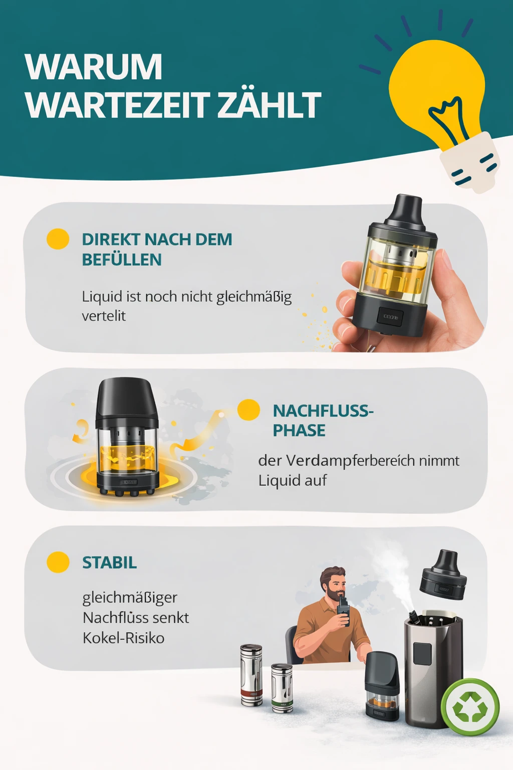 Warum Wartezeit beim Pod befüllen so wichtig ist. Visuell in Form einer Grafik dargestellt