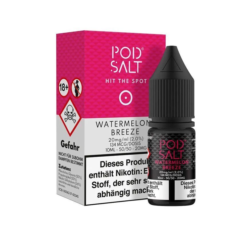 Liquid Watermelon Breeze mit 20mg Nikotin von Pod Salt Core Liquid Watermelon Breeze mit 20mg Nikotin von Pod Salt Core