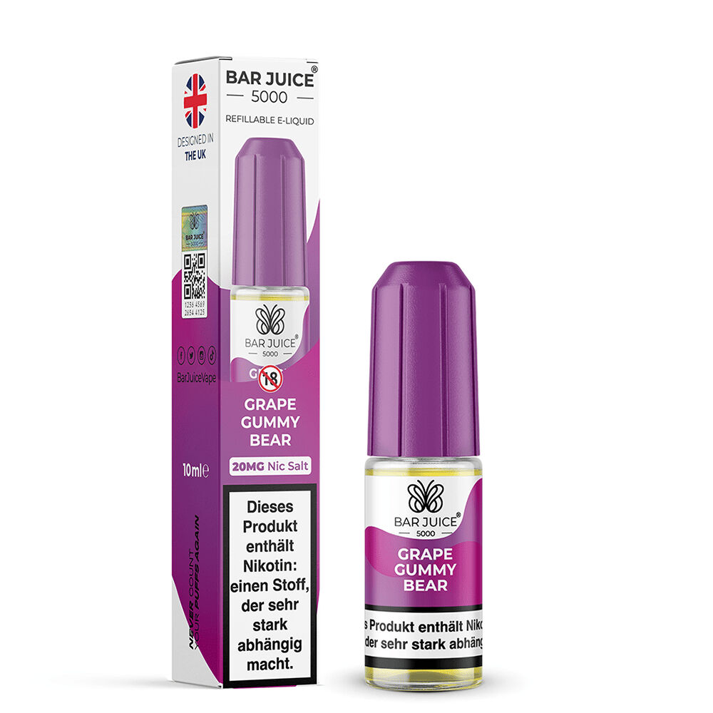 Bar Juice 5000 Nikotinsalz Liquid - Grape Gummy Bear