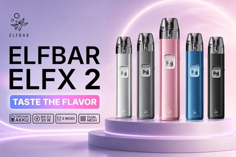 Elfbar ELFX 2 Pod Kit in verschiedenen Farben – 1700 mAh, bis 30 W und Dual Mesh