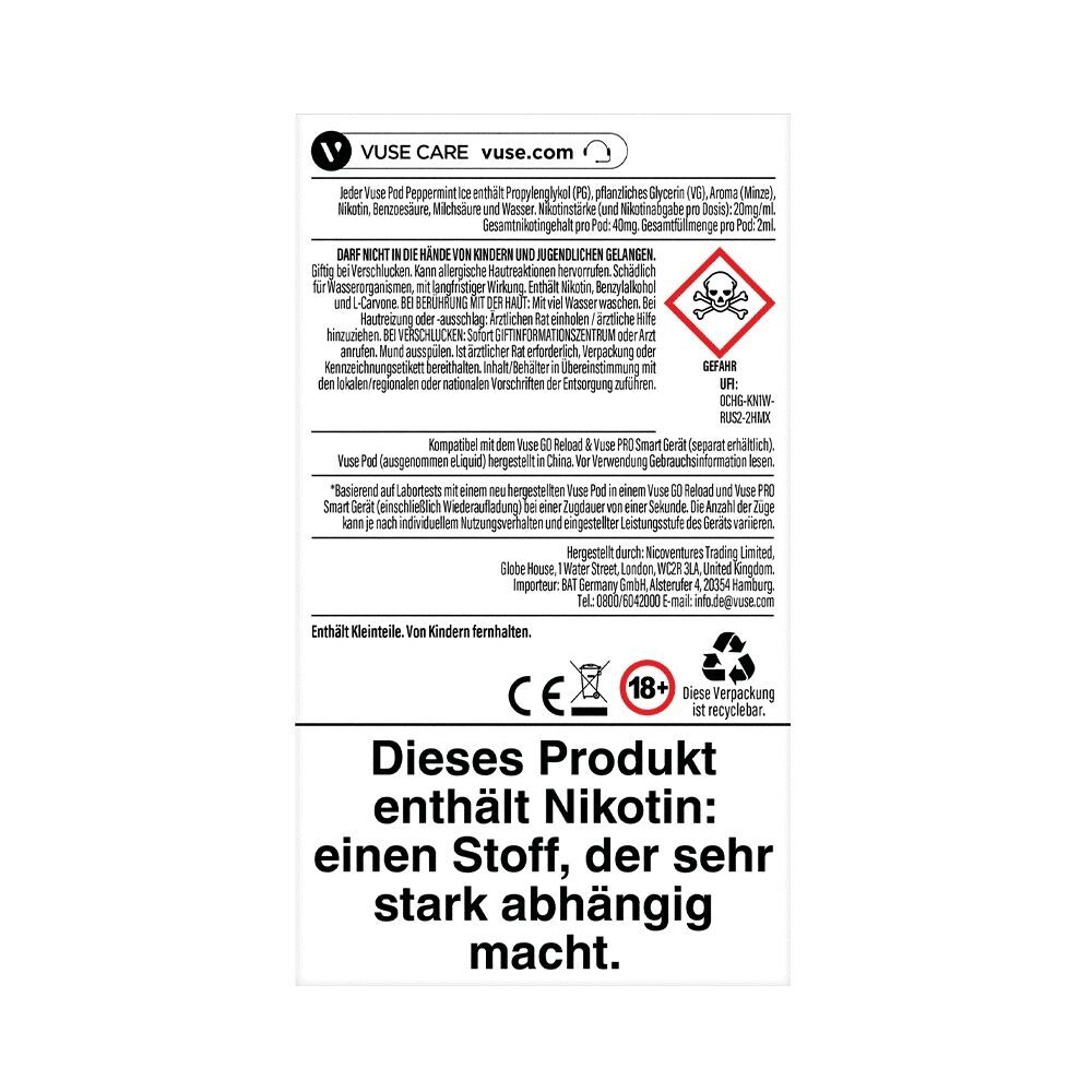 Vuse Pods - 20mg Nikotinsalz