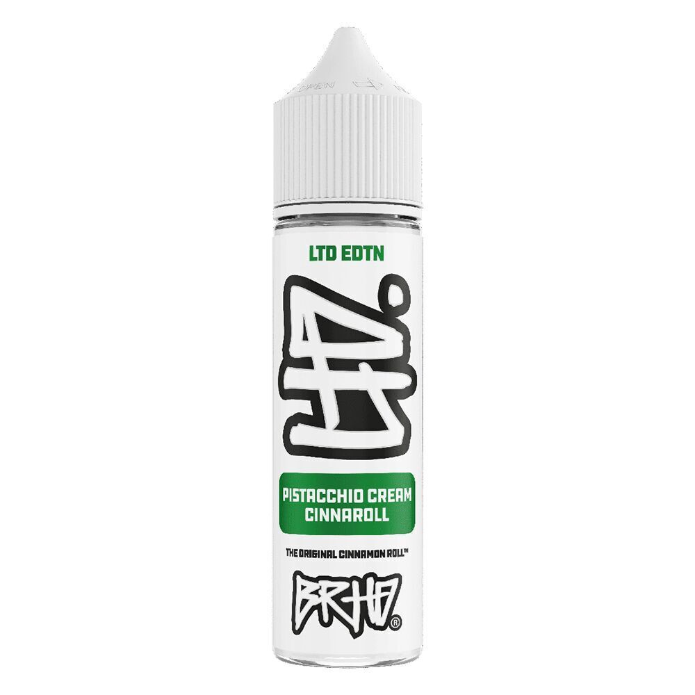Aroma Pistacchio Cream Cinnaroll - BRHD BRHD Aroma Flasche mit weißem Etikett, schwarzem Graffiti-Design und grünem Text „Pistacchio Cream Cinnaroll“, oben steht „LTD EDTN“