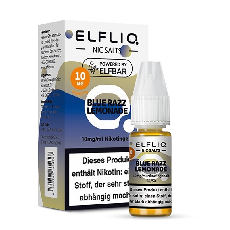 Liquid Blue Razz Lemonade mit 10mg Nikotin von Elfliq by Elfbar Liquid Blue Razz Lemonade mit 10mg Nikotin von Elfliq by Elfbar