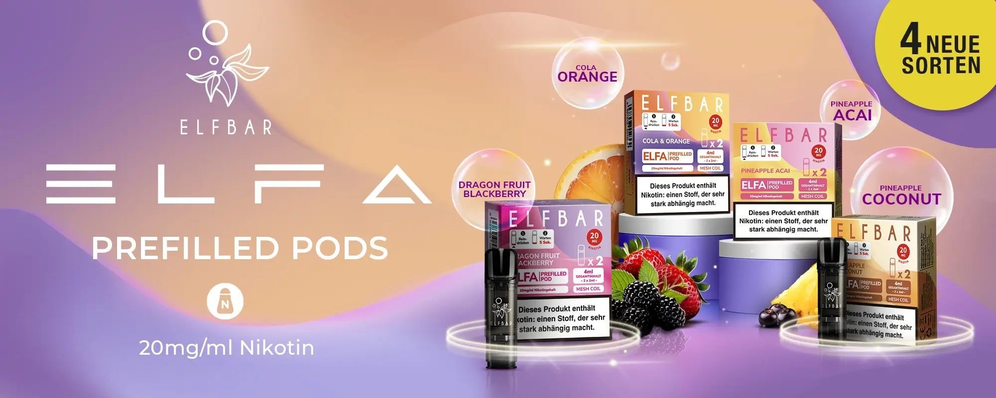 Grabit Nex Pods und Akkus mit einekm Grabit Schriftzug und verschiedenen Eigenschaften